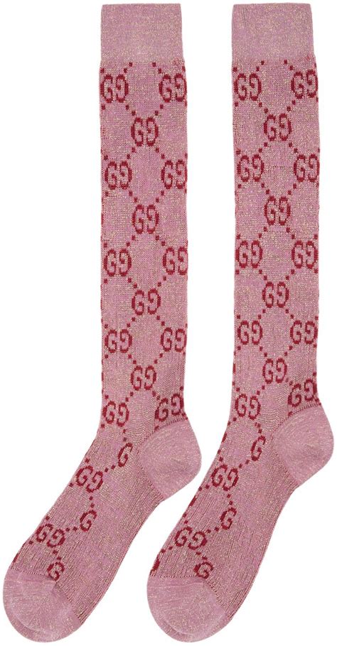 pink lurex gucci|pink gucci socks for women.